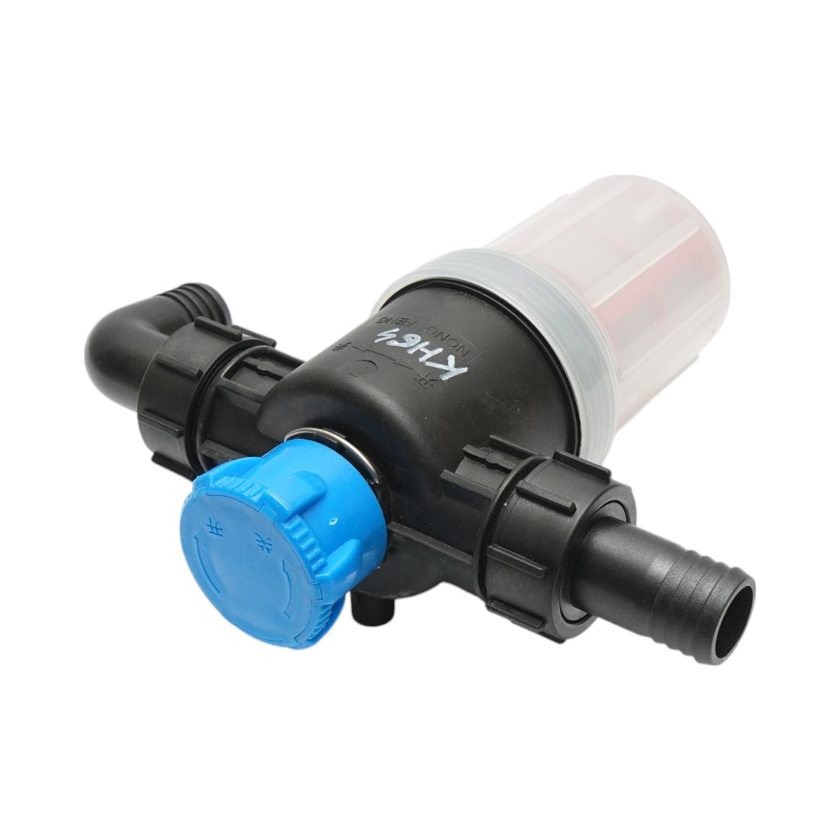 Filtru erbicidator transparent cu 2 site si valva autocuratare, racord 32mm